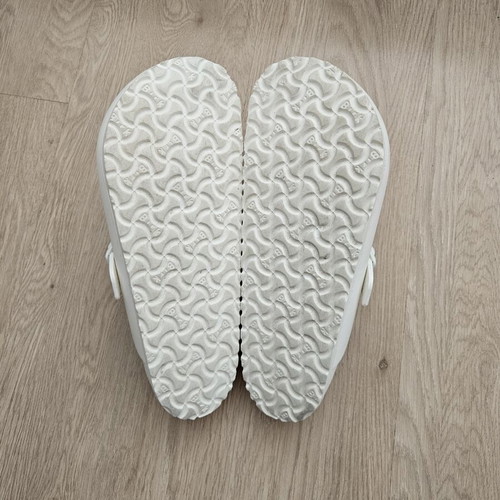 Birkenstock Boston slippers, size 45, white