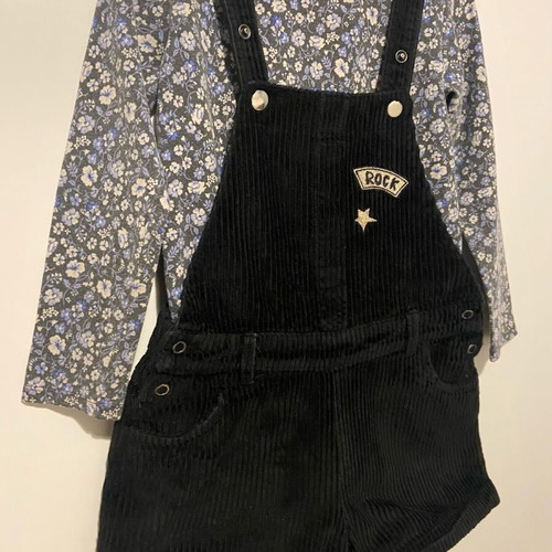 Girls' set salopette and blouse like new