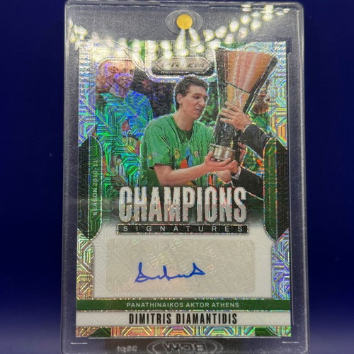 Dimitris Diamantidis 2024-25 Panini Prizm EuroLeague Champions Mojo Auto card new