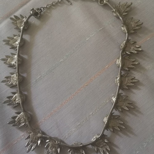 Crown Trifari Vintage 1950s Multi-Leaf Link Choker Necklace used, 93g