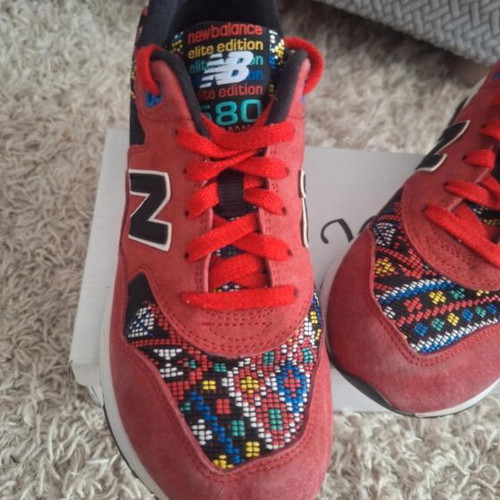 New Balance women's shoes with colorful pattern
