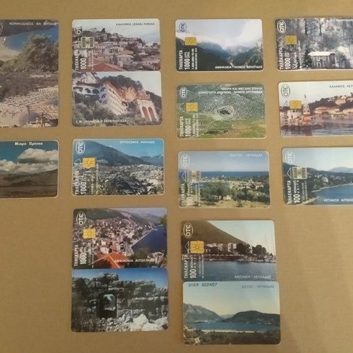 Collection of 220+ single phone cards used, over 10 years