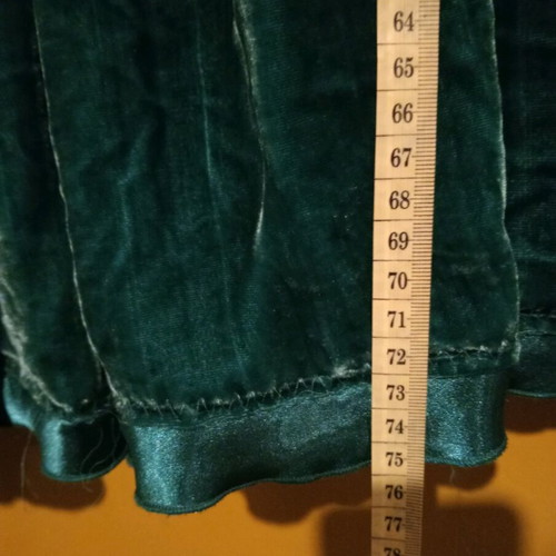 Cortefiel long velvet skirt new, size 42, green turquoise