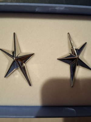 Mugler H&M clip-on earrings, silver, limited edition