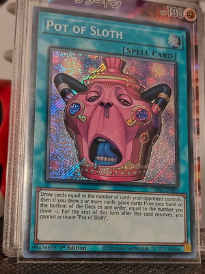 Pot of Sloth Secret Rare Spell Card Chaos Origins