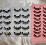 Eyelashes set in various styles, new