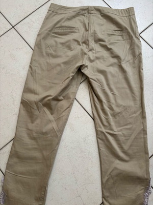 Access women's pants like new, beige khaki with fringe hem, size M