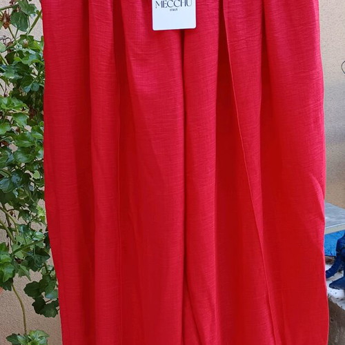 Pants new one size red with elastic waist