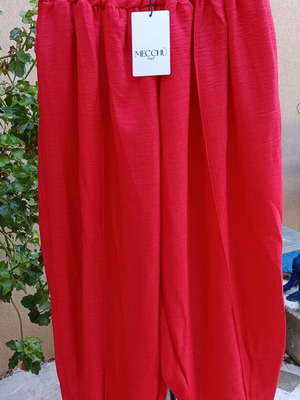 Pants new one size red with elastic waist