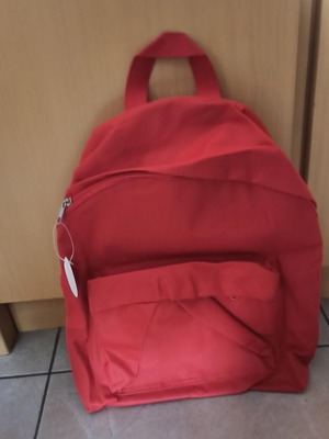 Red backpack bag new and unused