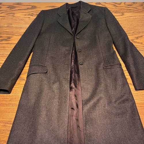 Italian wool coat used, gray, size S