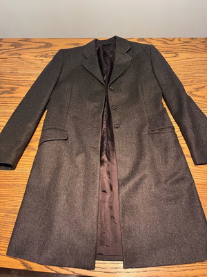 Italian wool coat used, gray, size S