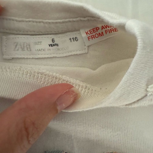 Zara blouses for 6-year-old girl 116 cm like new, white and pink