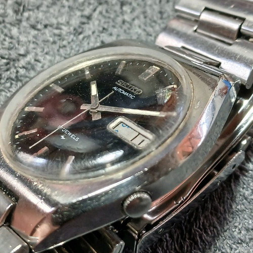 Seiko 7009-8289-P vintage wristwatch used, 17 jewels, stainless steel