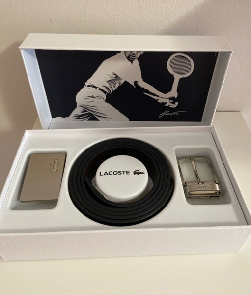  Lacoste andriko gift set me dermatini zoni ke dio agkrafes