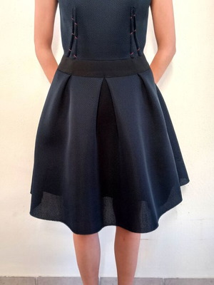 Rococo dress like new, size L, blue and black