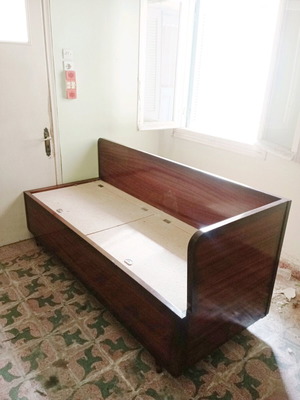Divan bed used with storage space
