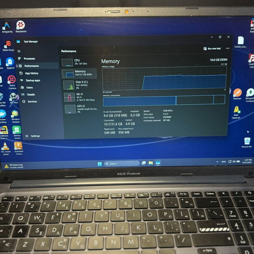 Asus Vivobook 15 X1502ZA Intel Core i7 12700H 16GB RAM like new