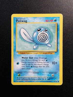 Poliwag Pokémon card Base Set 1999 used, common 59/102