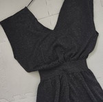 Bershka women's black lurex maxi dress size M like new