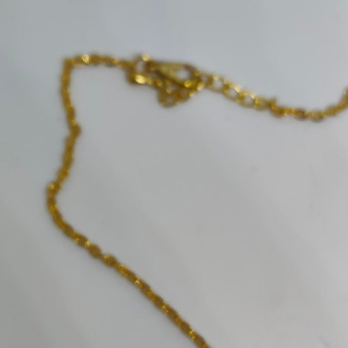 Fox Pendant Necklace like new, gold color with stones
