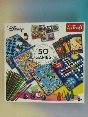 Trefl board game set with 50 classic games including Disney characters like new