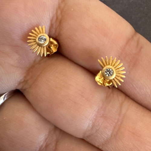 925 silver gold-plated earrings