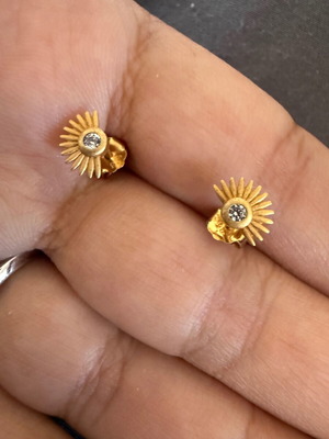 925 silver gold-plated earrings