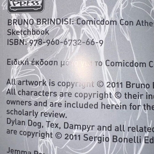 Brindisi comic used, rare collectible, limited edition numbered