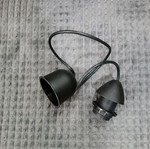 Pendant with E27 socket with cable and black rosette new
