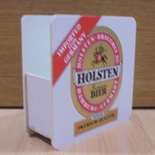 Holsten beer promotional plastic coaster holder used