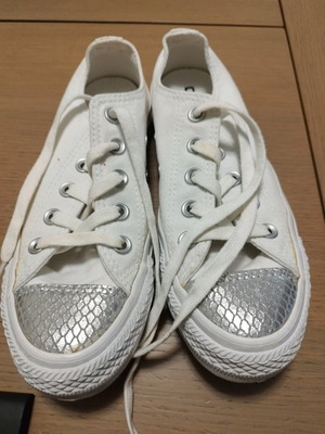 Παπούτσια Converse αθλητικά για κορίτσι μεταχειρισμένα, μέγεθος 36, λευκά