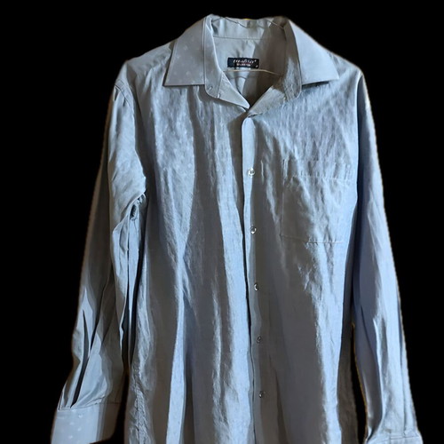Exclusive Collection men's shirt size M light blue with small pattern like new