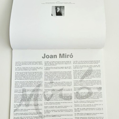 Joan Miro Wall Calendar 2009 like new