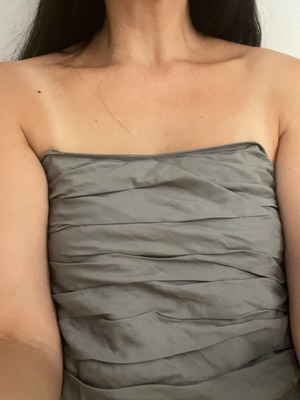 Mexx strapless top gray used, size 38