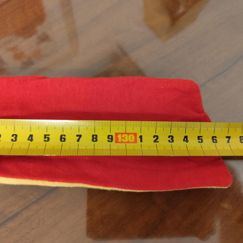 Vintage two-tone cotton belt like new, adjustable, red and yellow
