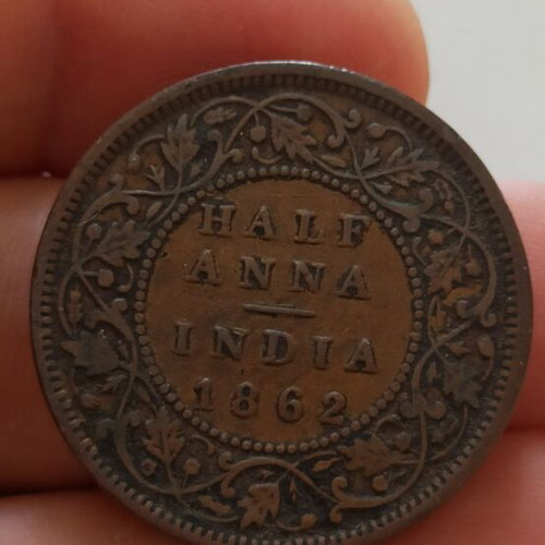 Ινδία 1/2 Anna 1864 νόμισμα καινούργιο