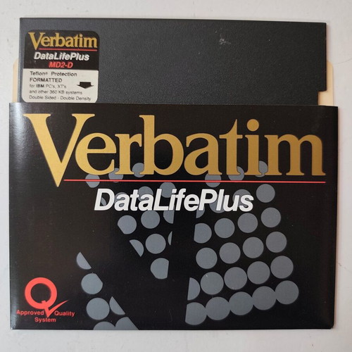 Verbatim Datalife MD2D floppy disks used, 2 pieces, 5.25 inch