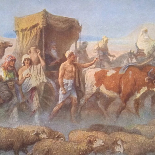 Biblical postcard used, very good condition