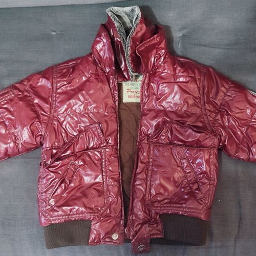 Winter Burgundy Kids Jacket with Detachable Fur Collar, 4 Years, Like New