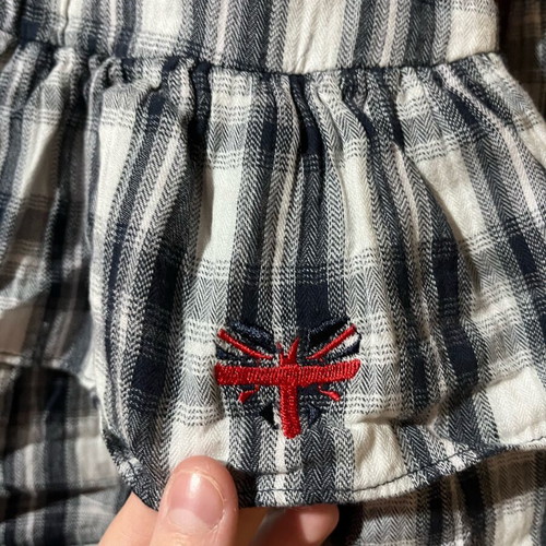 Energiers checked shirt with ruffles like new, size S/M