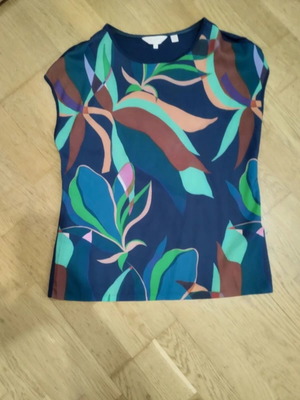 Ted Baker summer blouse satin front cotton back size S like new