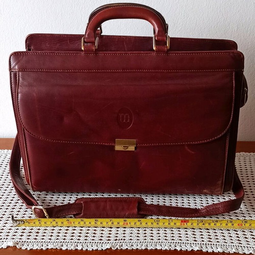 Leather Professional Briefcase Bordeaux used