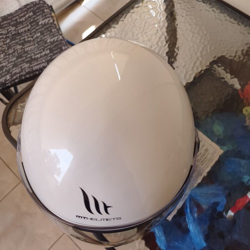 Jet MT Helmets helmet white pearl like new, size 59-60