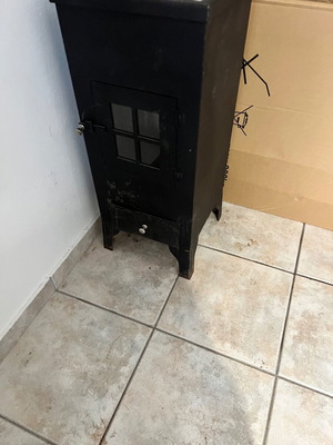Steel wood stove, Greek made, 5.2 kW, 28x34x74 cm