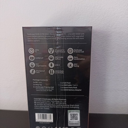 Geekvape Aegis B100 21700 6ml electronic cigarette new, gunmetal color