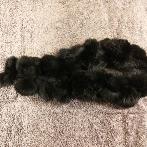 Fur scarf-collar black natural