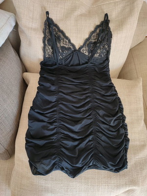 Nylon lingerie with black lace size S-M, new