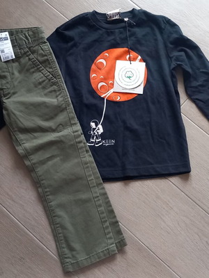 Benetton pants and shirt size 3-4 new
