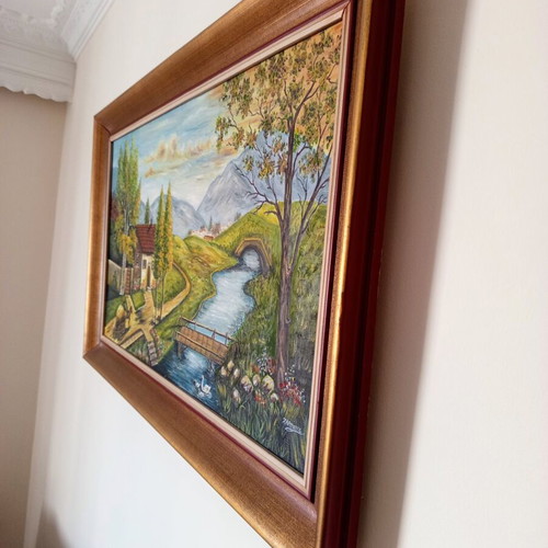Original oil painting by Chrysoula Bala, large size, like new